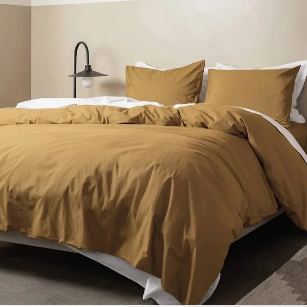 PARACHUTE Percale Duvet Cover in Honey size King / cal King New w tags